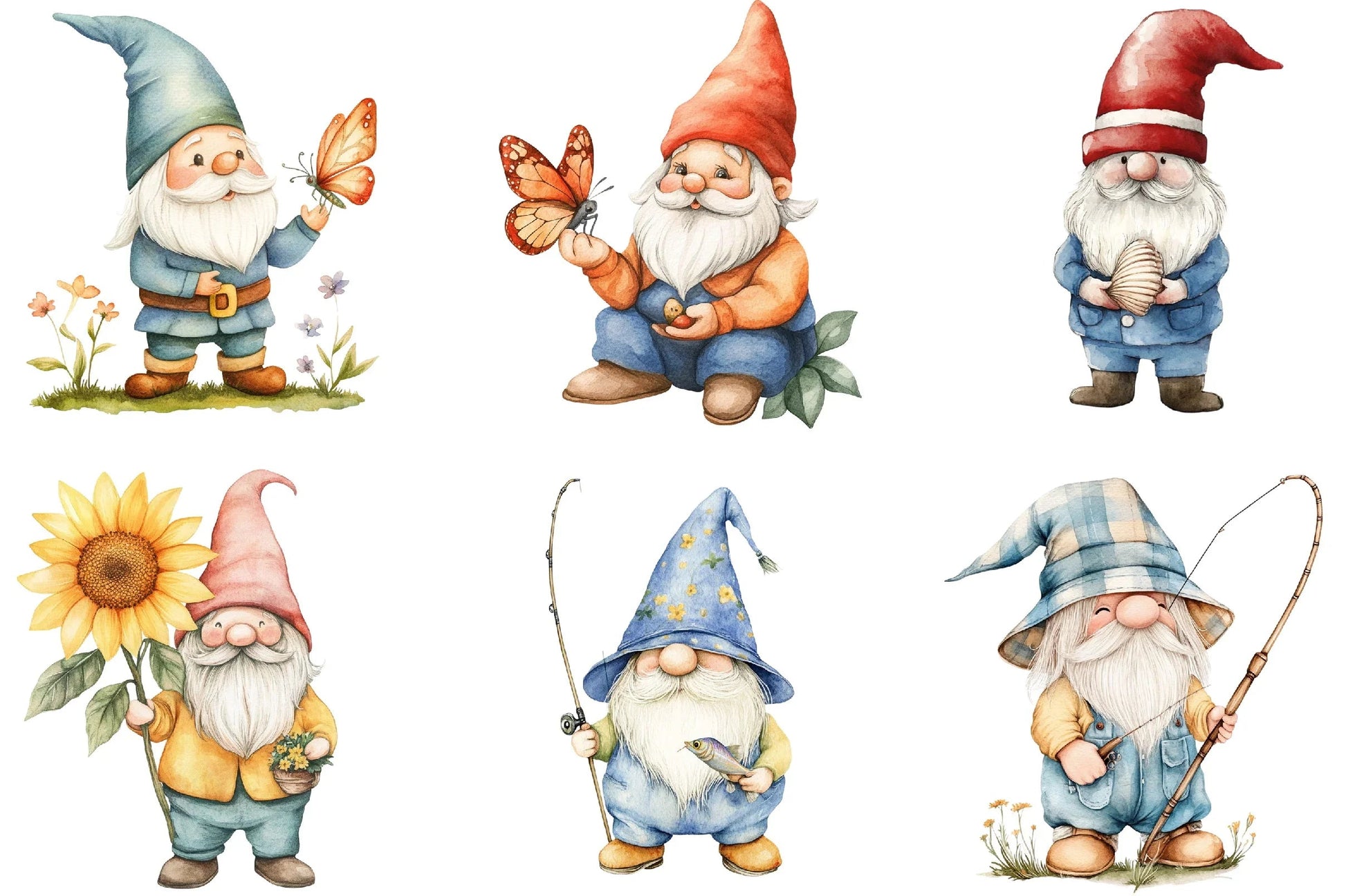 Summer Gnome Clipart Bundle - CraftNest - Digital Crafting and Art