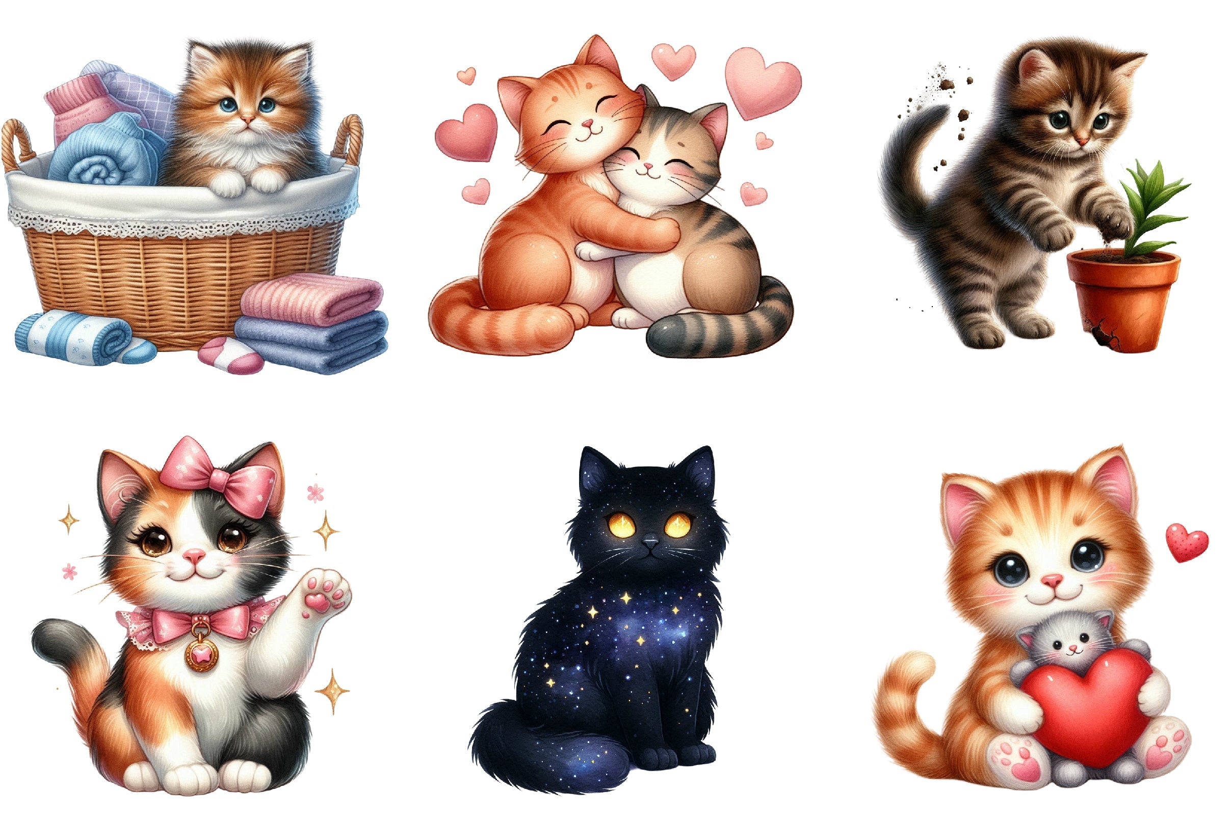 Cat Animal Pet Clipart Bundle