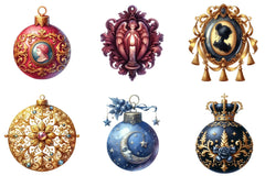 Victorian Christmas Balls Clipart Bundle - CraftNest - Digital Crafting and Art