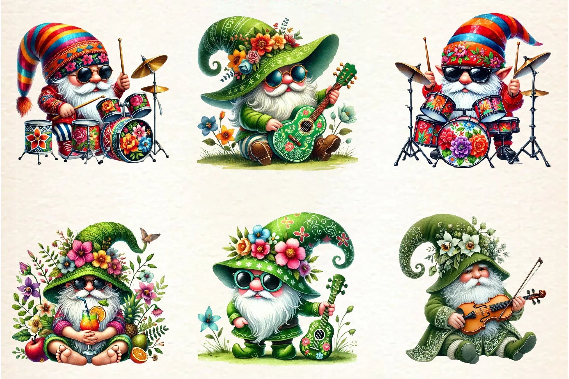 Funny Spring Gnome Clipart Bundle - CraftNest - Digital Crafting and Art