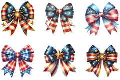 4th of July Bow Clipart Bundle - CraftNest - Digital Crafting and Art