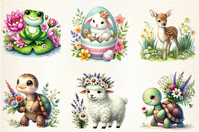 Spring Animals Clipart Bundle - CraftNest - Digital Crafting and Art