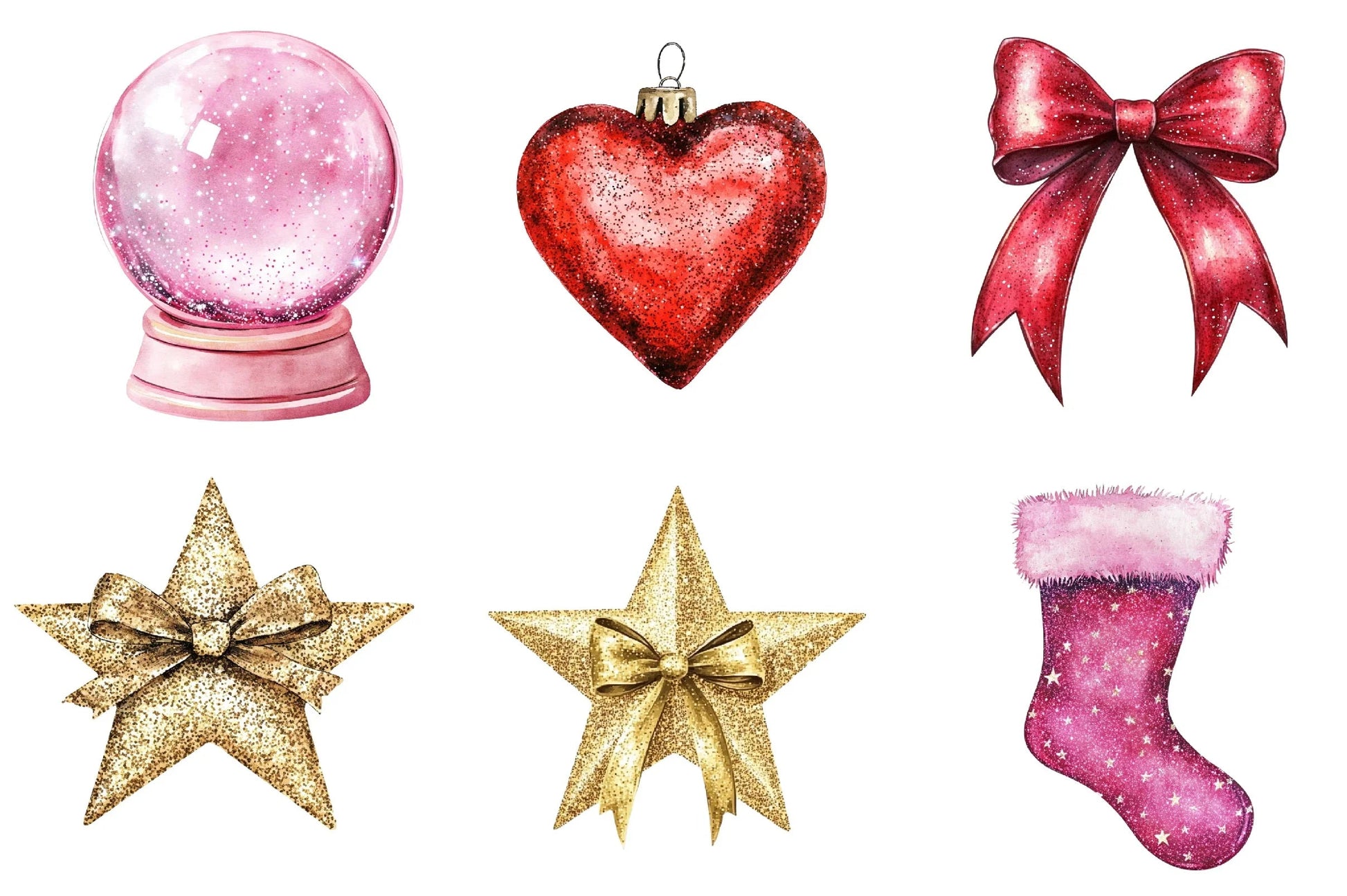 Coquette Gilter Christmas Clipart Bundle - CraftNest - Digital Crafting and Art