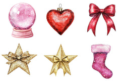Coquette Gilter Christmas Clipart Bundle - CraftNest - Digital Crafting and Art