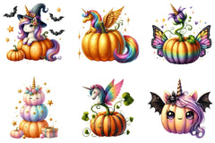 Unicorn Pumpkin Clipart Bundle - CraftNest - Digital Crafting and Art