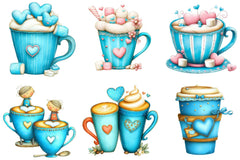 Valentine Coffee Cup Clipart Bundle - CraftNest - Digital Crafting and Art