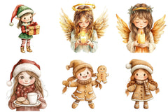 Christmas Girls Clipart Bundle - CraftNest - Digital Crafting and Art
