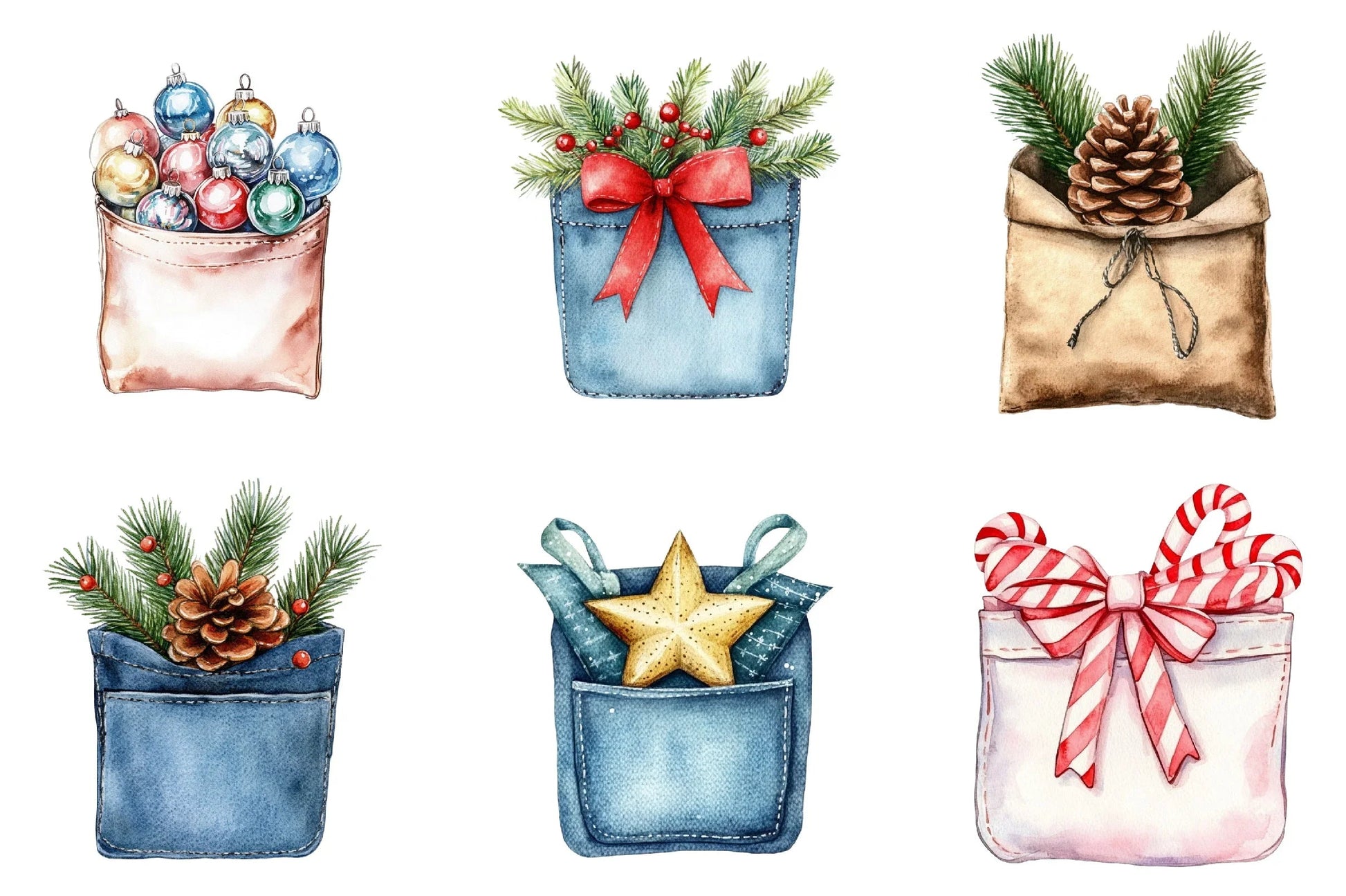 Christmas Pocket Sublimation Clipart Bundle - CraftNest - Digital Crafting and Art