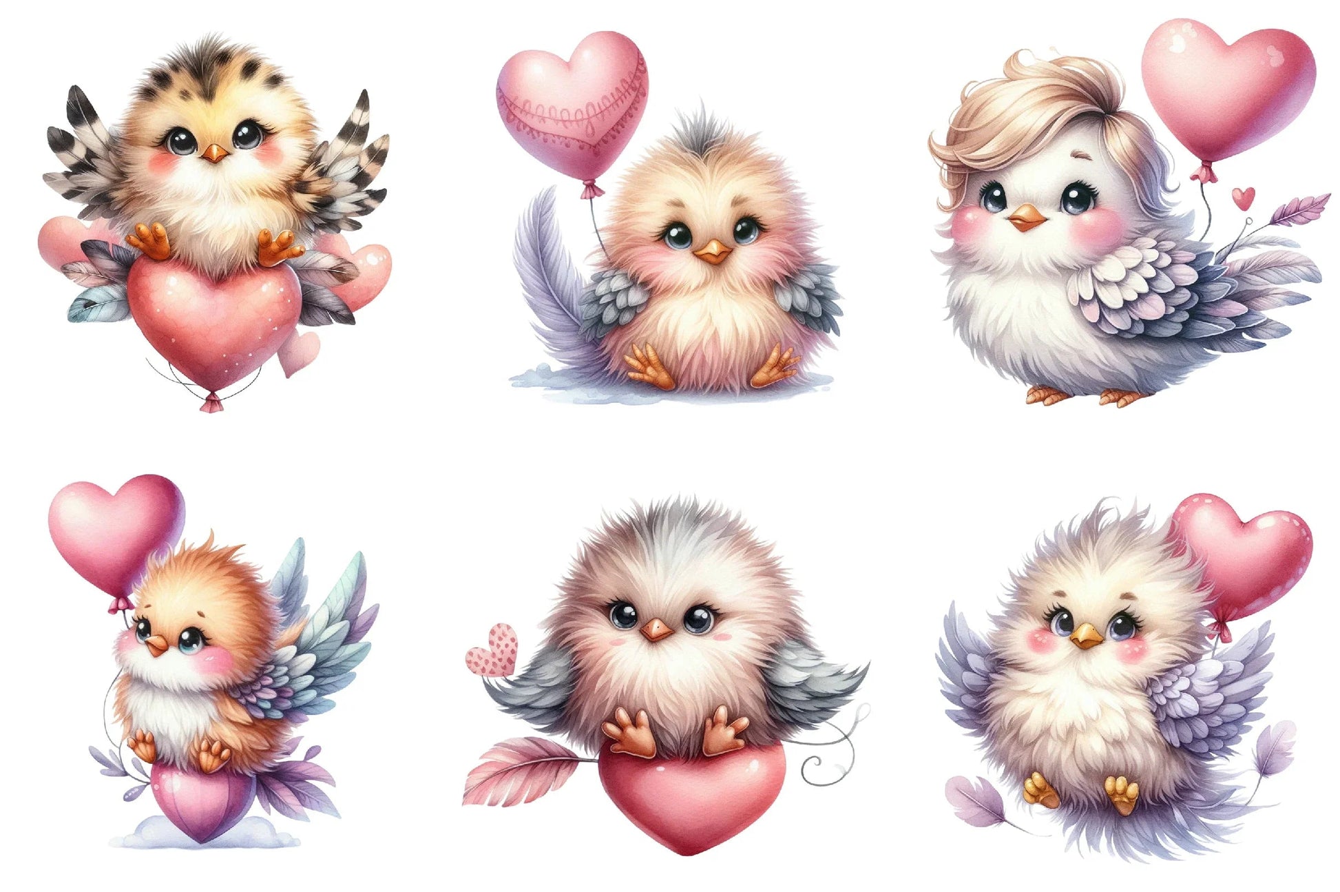 Whimsical Cute Bird Clipart Bundle - CraftNest - Digital Crafting and Art