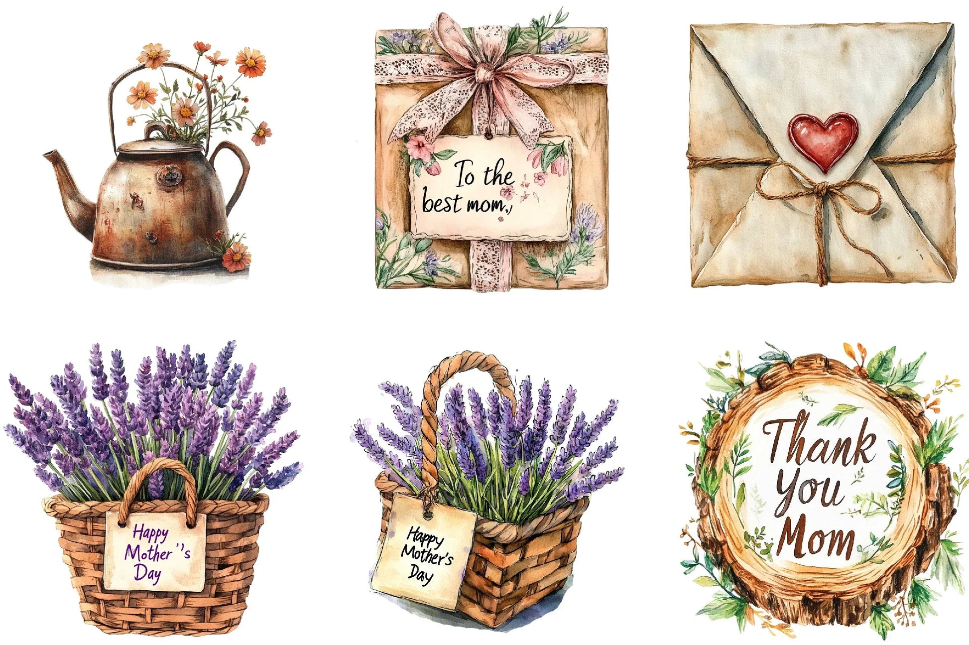 Rustic Mother's Day Clipart Bundle - CraftNest - Digital Crafting and Art