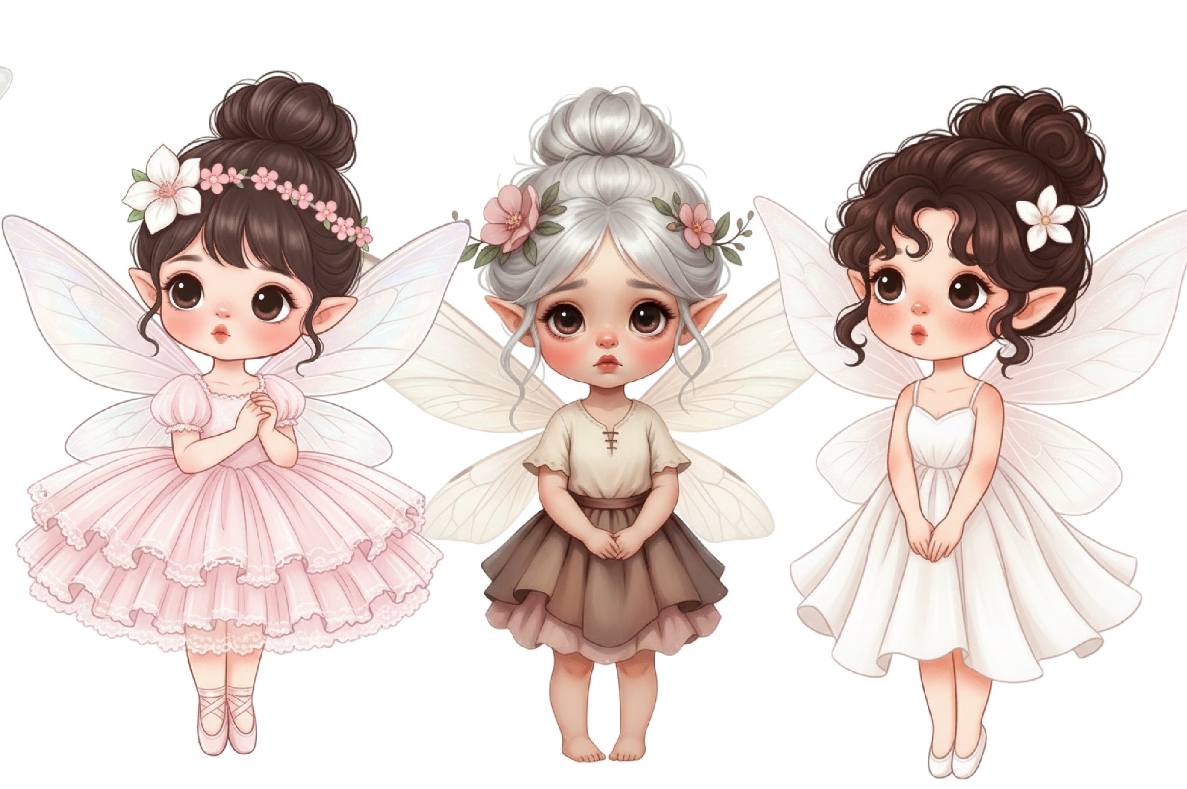 Whimsical Fairy Clipart Bundle