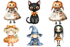 Whimsical Halloween Dolls Clipart Bundle - CraftNest - Digital Crafting and Art