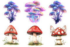 Magical Mushrooms Clipart Bundle 66 - CraftNest - Digital Crafting and Art