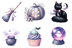 Lavender Halloween Clipart Bundle - CraftNest - Digital Crafting and Art