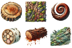 Tree Bark Clipart Bundle - CraftNest - Digital Crafting and Art