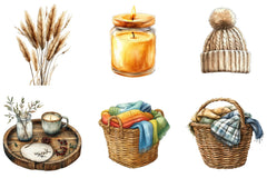 Cozy Neutral Winter Clipart Bundle - CraftNest - Digital Crafting and Art