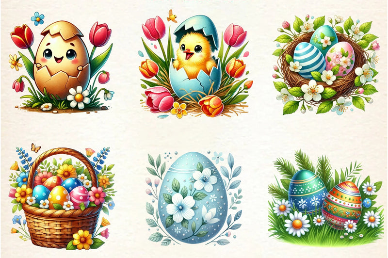 Easter Egg Clipart Bundle - CraftNest - Digital Crafting and Art