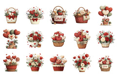 Valentine Heart Basket Clipart Bundle - CraftNest - Digital Crafting and Art