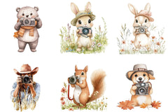 Cute Animals Photographer Clipart Bundle - CraftNest - Digital Crafting and Art