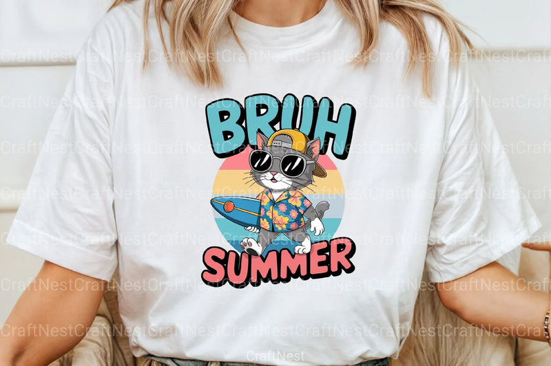 Summer Funny Cat Clipart Bundle - CraftNest - Digital Crafting and Art