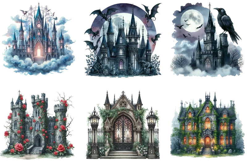 Gothic Palace Clipart Bundle - CraftNest - Digital Crafting and Art