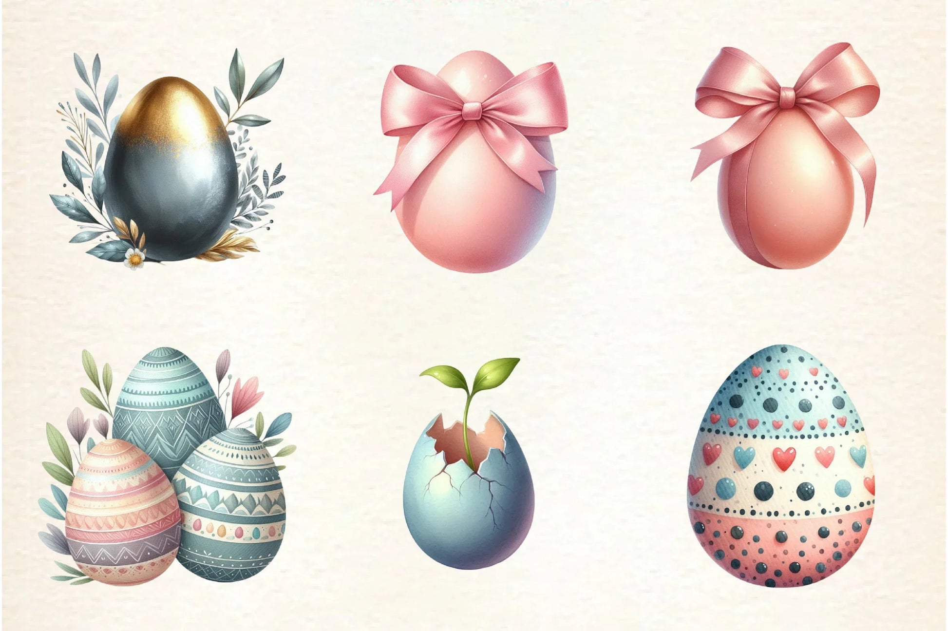 Easter Egg Clipart Bundle - CraftNest - Digital Crafting and Art