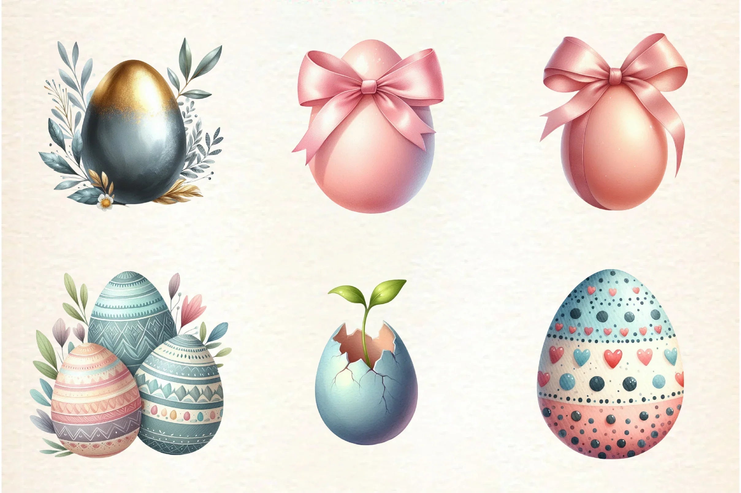Easter Egg Clipart Bundle - CraftNest - Digital Crafting and Art