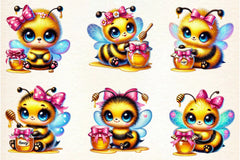 Cute Honey Bee Clipart Bundle - CraftNest - Digital Crafting and Art