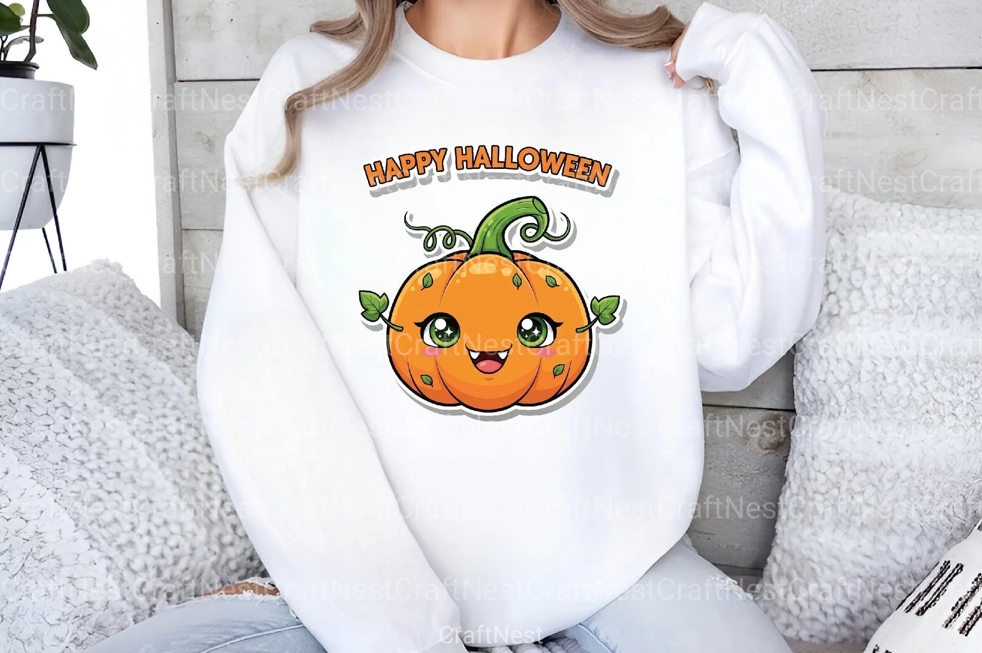 Happy Halloween Cute Pumpkin Sticker Clipart Bundle - CraftNest - Digital Crafting and Art