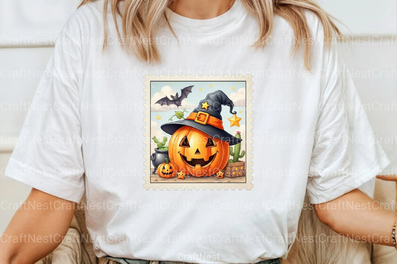 Pumpkin Postage Stamp Clipart Bundle 1234 - CraftNest - Digital Crafting and Art