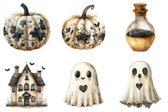 Beige & Black Halloween Clipart Bundle 3 - CraftNest - Digital Crafting and Art