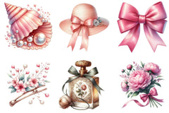 Coquette Girly Summer Clipart Bundle - CraftNest - Digital Crafting and Art