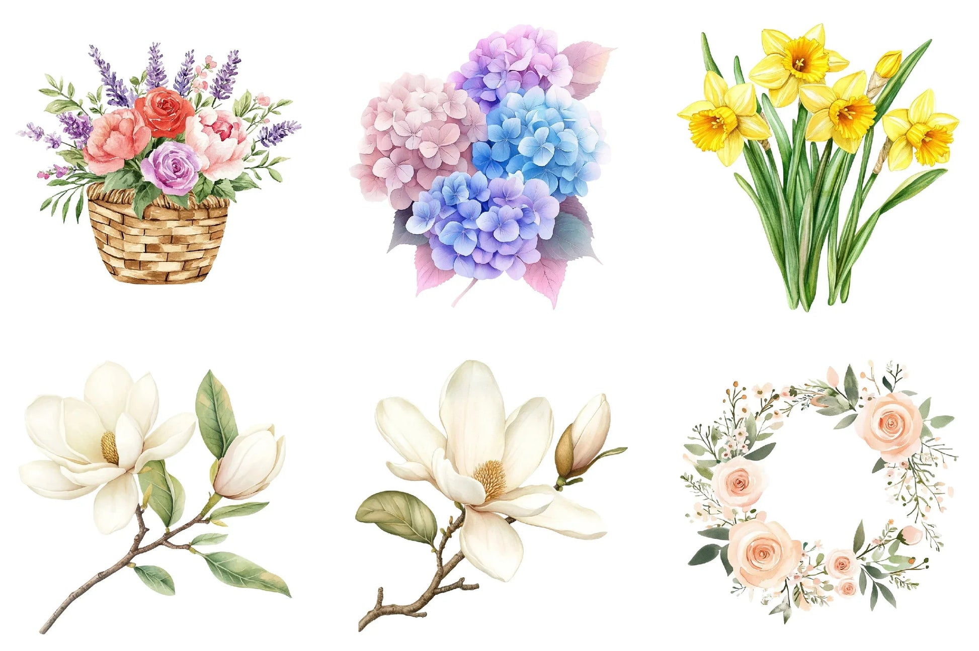 Spring Flowers Clipart Bundle - CraftNest - Digital Crafting and Art