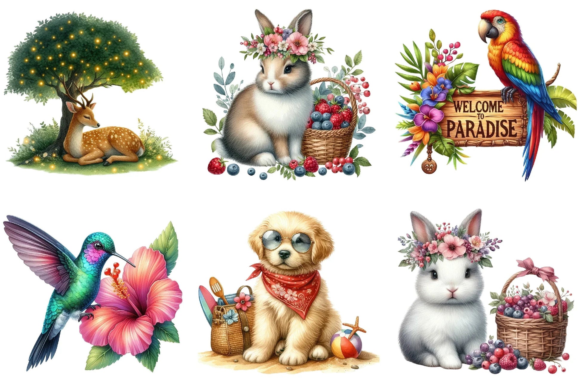 Summer Animals Clipart Bundle - CraftNest - Digital Crafting and Art