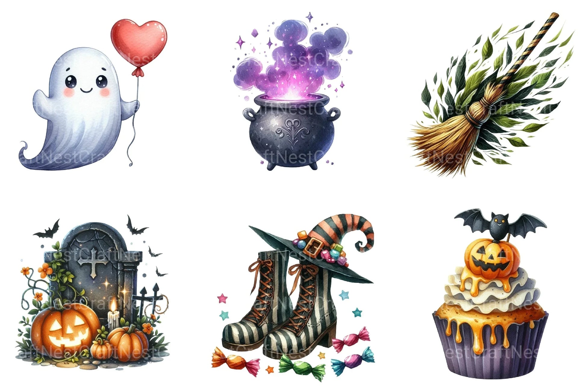 Halloween Clipart Bundle 53 - CraftNest - Digital Crafting and Art