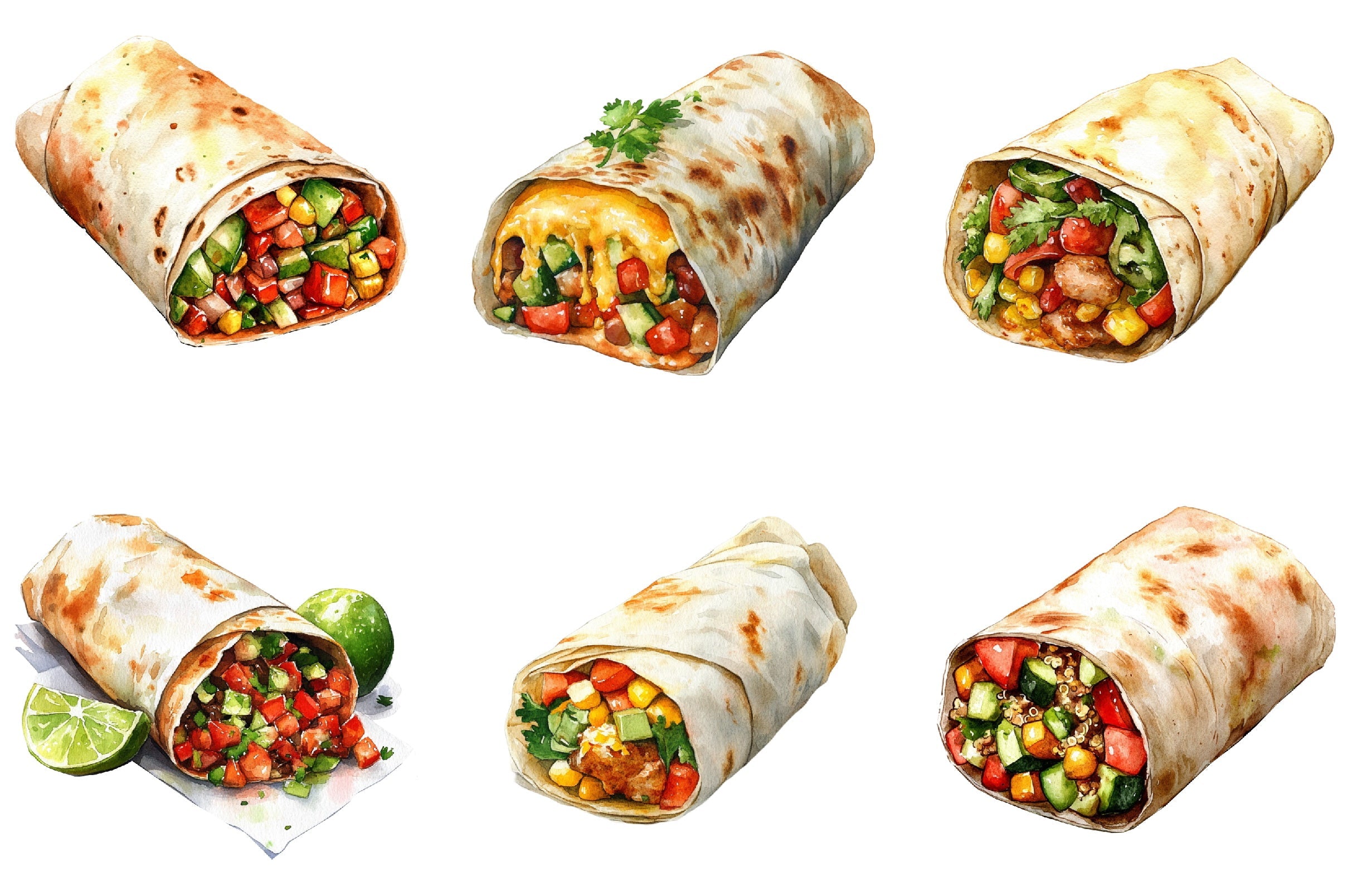 Burritos Clipart Bundle
