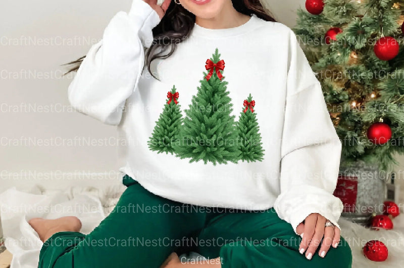 Christmas Tree Embroidery Design Clipart Bundle - CraftNest - Digital Crafting and Art