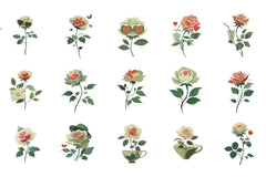 Quirky Valentine Rose Flower Clipart Bundle - CraftNest - Digital Crafting and Art