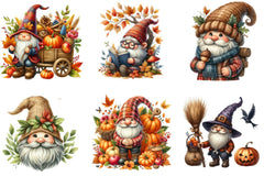 Autumn Gnome Clipart Bundle - CraftNest - Digital Crafting and Art