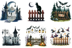 Halloween Fence Clipart Bundle - CraftNest - Digital Crafting and Art