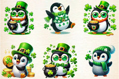 St. Patrick's Day Cute Penguin Clipart Bundle 19 - CraftNest - Digital Crafting and Art