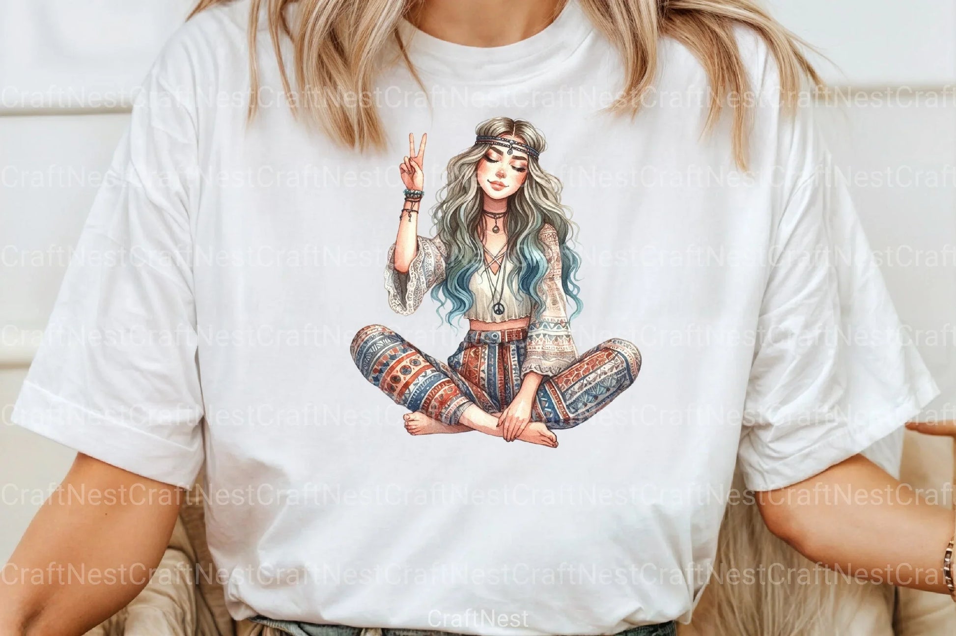 Tribal Boho Girl Clipart Bundle 7 - CraftNest - Digital Crafting and Art