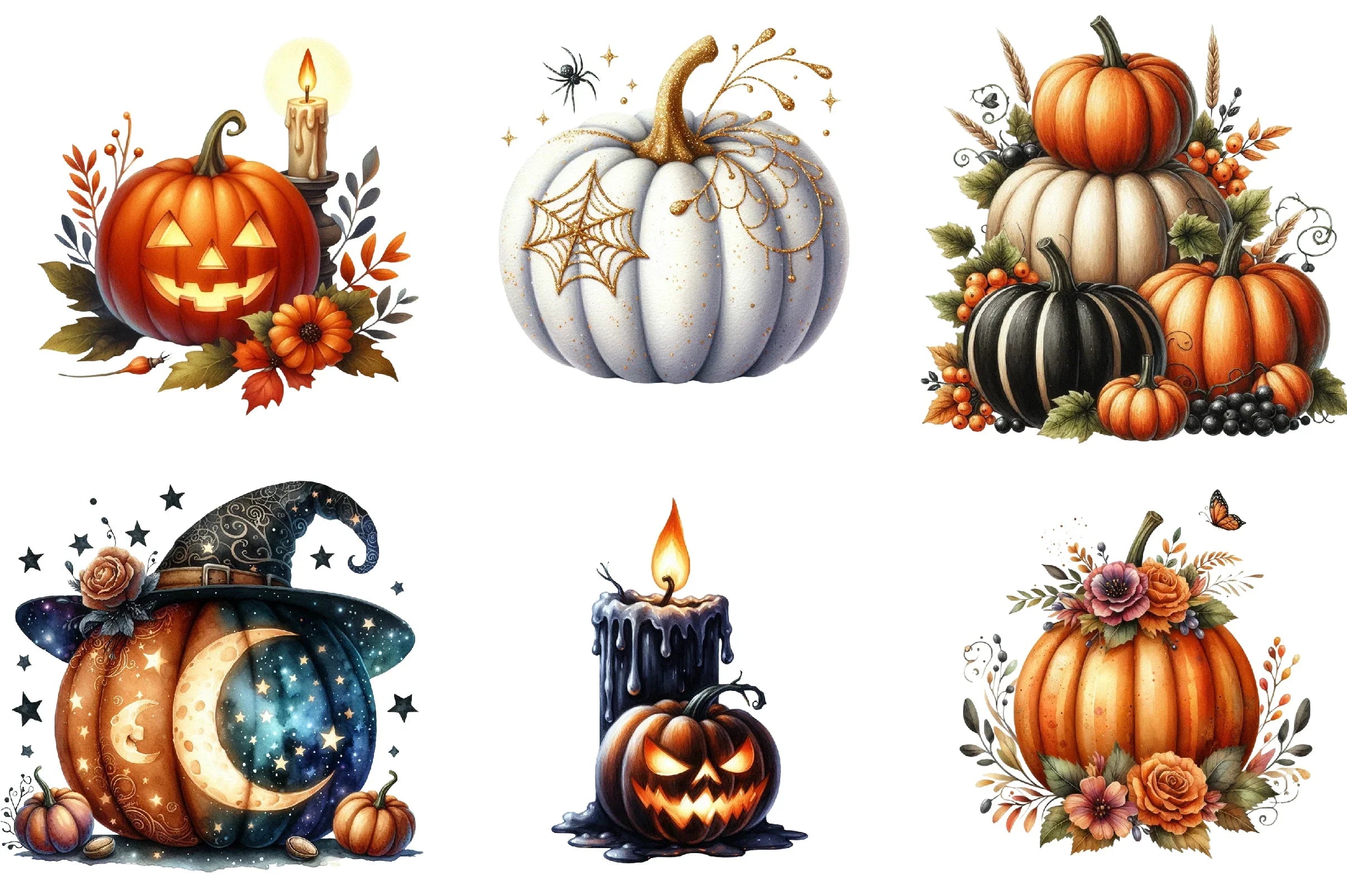 Halloween Pumpkin Clipart Bundle - CraftNest - Digital Crafting and Art