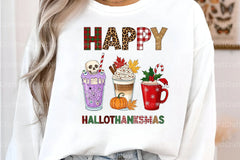 Happy Hallothanksmas T-Shirt & Clipart Bundle - CraftNest - Digital Crafting and Art