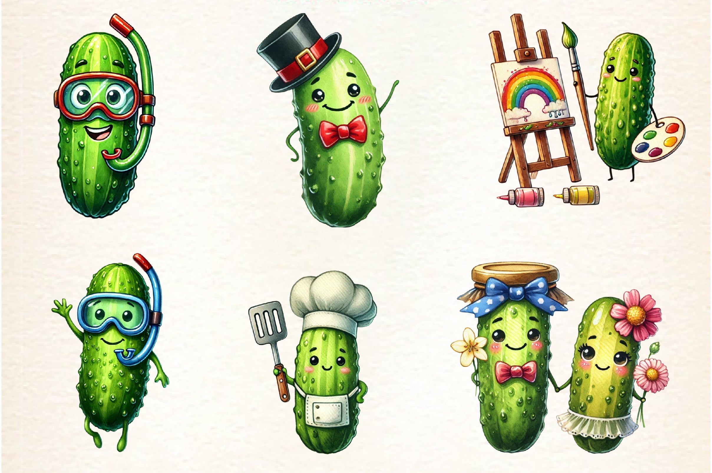 Cute Pickle Clipart Bundle