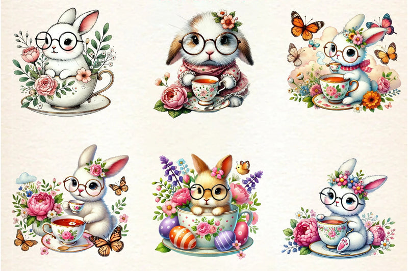 Easter Bunny Clipart Bundle - CraftNest - Digital Crafting and Art