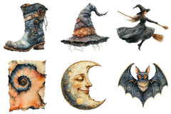 Vintage Halloween Clipart Bundle 1 - CraftNest - Digital Crafting and Art