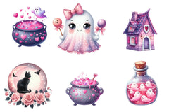 Charm Pink Halloween Clipart Bundle - CraftNest - Digital Crafting and Art