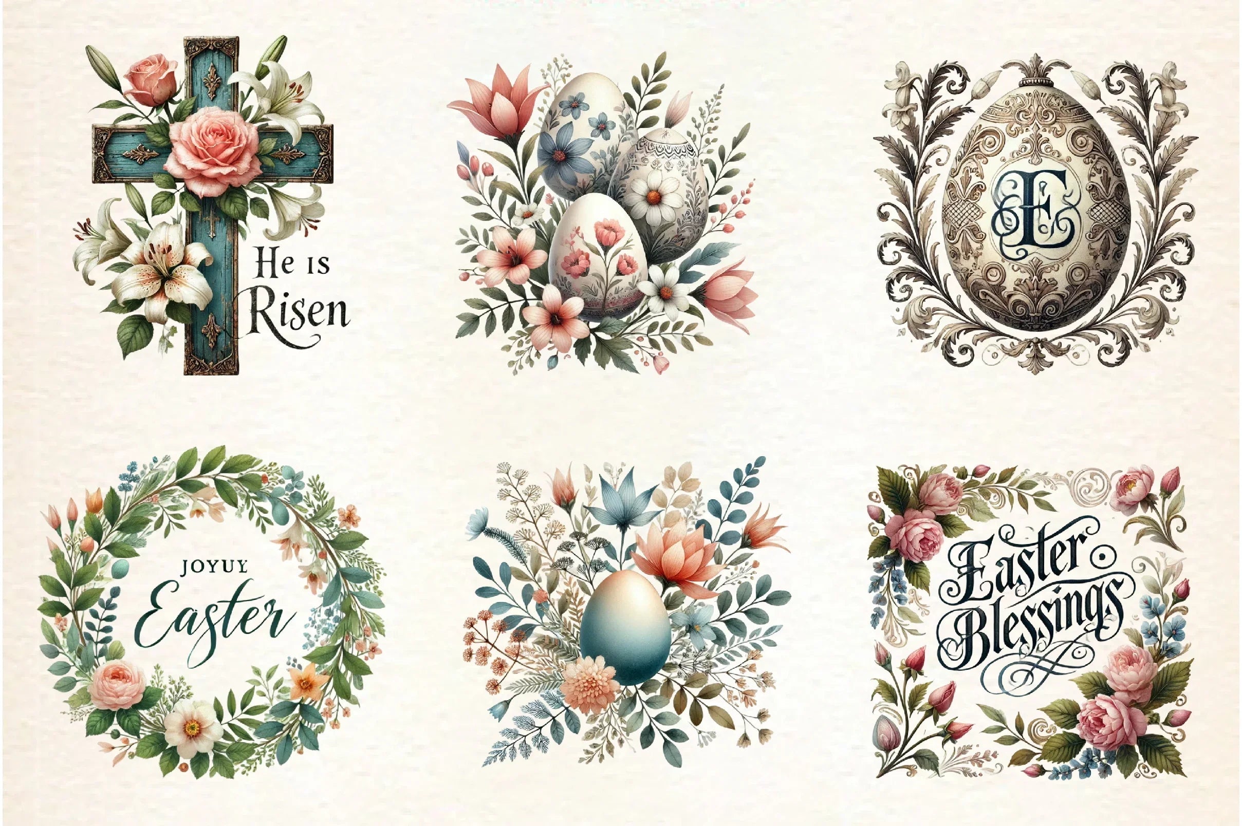 Vintage Easter Clipart Bundle - CraftNest - Digital Crafting and Art