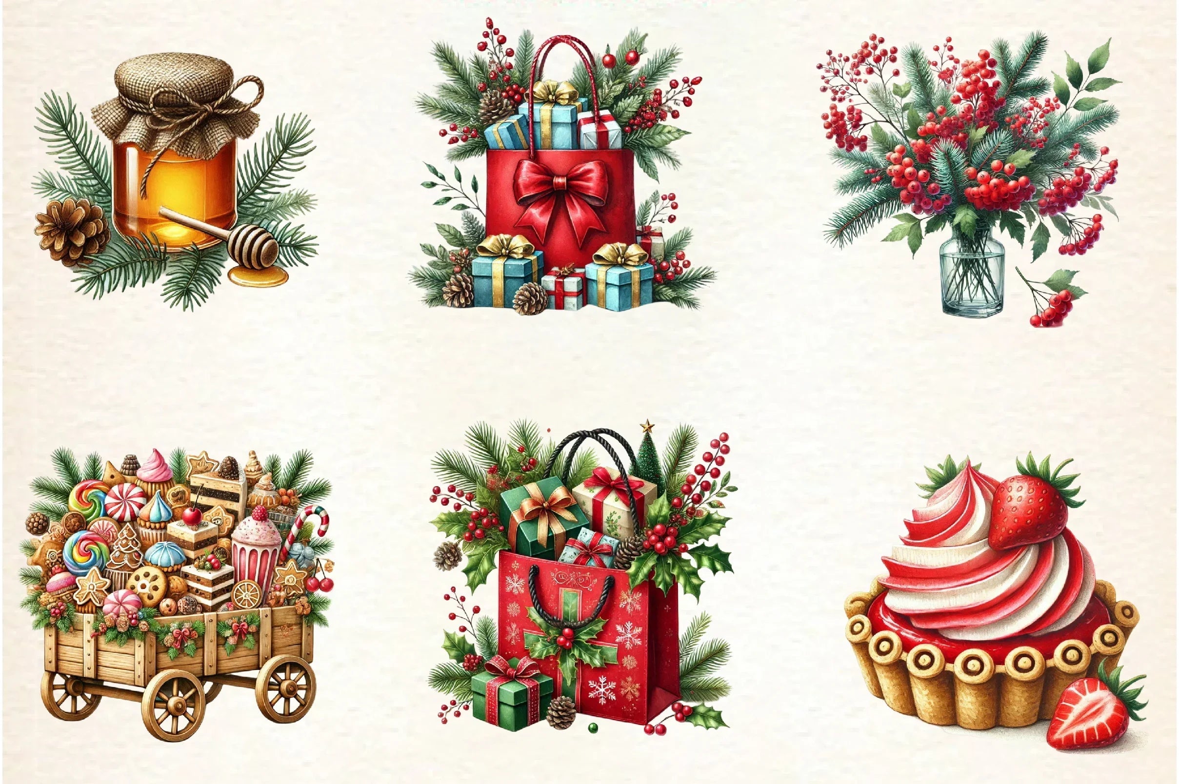 Holiday Market Clipart Bundle - CraftNest - Digital Crafting and Art